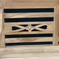 Banc de Gare Vintage "HALTE" en Bois Massif pour Extérieur