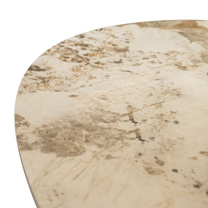 Aurore Ovale - Table de salle à manger ovale en céramique Natural Gold