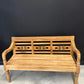 Banc de Gare Vintage "HALTE" en Bois Massif pour Extérieur