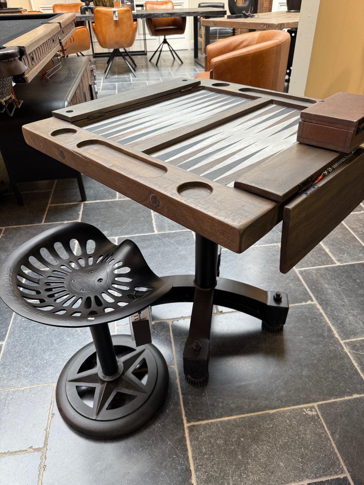 Table de Backgammon en bois de manguier haut de gamme