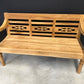 Banc de Gare Vintage "HALTE" en Bois Massif pour Extérieur