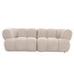 Canapé Modulaire 2,5 Places "Versato" - Tissu Beige Chic