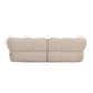 Canapé d'Angle Modulaire 2,5 Places "Modena" - Tissu Beige Chic