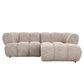 Canapé d'Angle Modulaire 2,5 Places "Modena" - Tissu Beige Chic