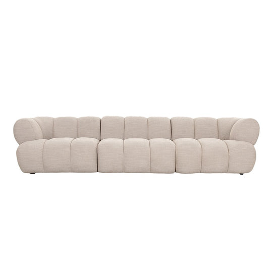 Canapé Modulaire 4 Places "Lusso" - Tissu Beige Chic
