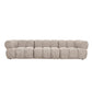 Canapé Modulaire 4 Places "Lusso" - Tissu Beige Chic