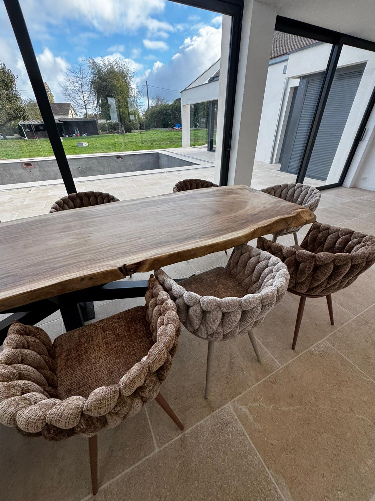 Chaise "ONDA" en Tissu - Plusieurs coloris