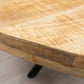 Table ronde manguier et pied métal central - KALAMATA