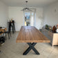 Table en Bois Massif avec Élégants Pieds en X RIETI - 300 x 110 cm