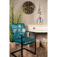 Chaise en cuir et métal turquoise - RESIA