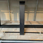 Pied métal noir mat forme double carré