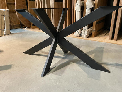 Pied de Table "Mikado" Central en Métal Noir Mat
