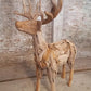 Sculpture artisanale bois massif teck - CERF - meuble-ebeniste.com devient meuble-ebeniste.fr