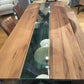 Table Design en Chêne, Verre et Métal sur Mesure "VETRO" | Meuble Ébéniste
