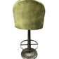 Tabouret de Bar Industriel "BILIARDO" Pivotant en Cuir Vert