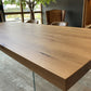 Table en Chêne Massif et Pieds en Verre "NUBE" | Meuble Ébéniste