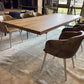 Table en Chêne Massif et Pieds en Verre "NUBE" | Meuble Ébéniste