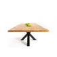 Table chêne massif pieds central noir métal RAVELLO - DIMENSIONS SUR MESURES - meuble-ebeniste.com devient meuble-ebeniste.fr