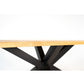 Table chêne massif pieds central noir métal RAVELLO - DIMENSIONS SUR MESURES - meuble-ebeniste.com devient meuble-ebeniste.fr